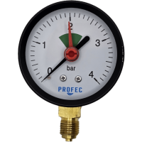 Manometr suchy 0/4BAR 63mm x GZ 1/4" wyjście boczne Profec
