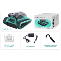 Bezprzewodowy automatyczny odkurzacz do basenów Niya Tracker 35 Dno, ściany i linia wody