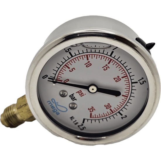 Manometr wypełnienie z gliceryny 0/2,5BAR 63mm x GZ 1/4