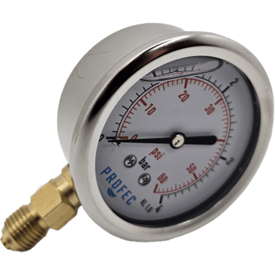 Manometr wypełnienie z gliceryny 0/4BAR 63mm x GZ 1/4